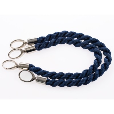 Manico Inda Blu 9 Con Moschettoni Argento 50 Cm