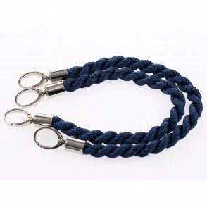 Manico Inda Blu 9 Con Moschettoni Argento 50 Cm