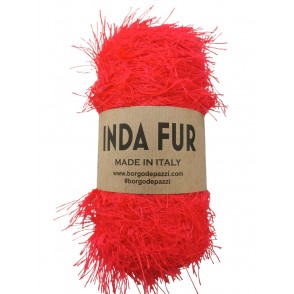 Cordino Peloso Inda Fur 250 grammi Rosso 8