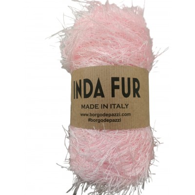 Cordino Peloso Inda Fur 250 grammi Rosa 28