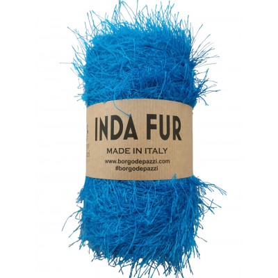 Cordino Peloso Inda Fur 250 grammi Azzurro 30