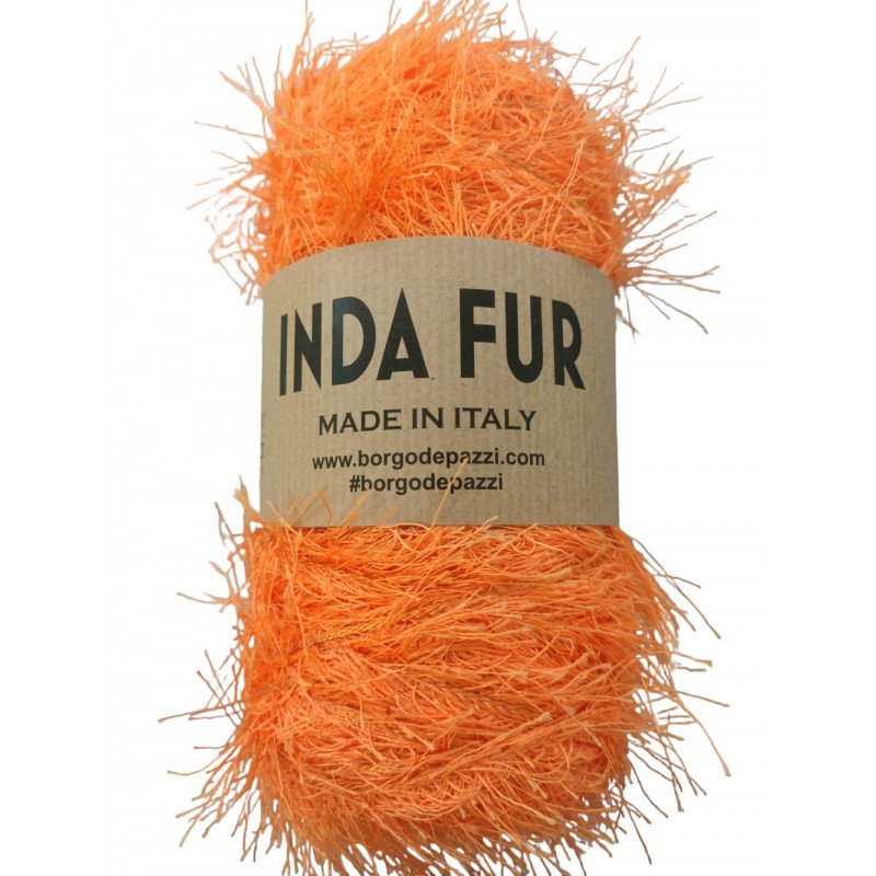 Cordino Peloso Inda Fur 250 grammi Arancio 37