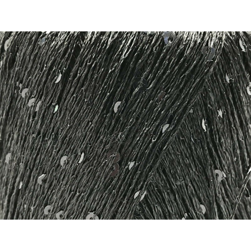 Gomitolo Paillettes Tre Sfere 25 grammi Colore Nero 2615 Gomitolo Paillettes Tre Sfere 25 grammi Colore Nero 2615