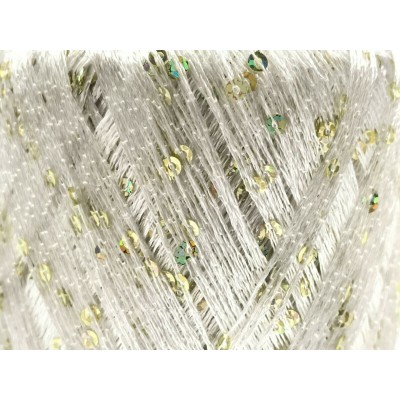 Gomitolo Paillettes Tre Sfere 25 grammi Colore Avorio 0115