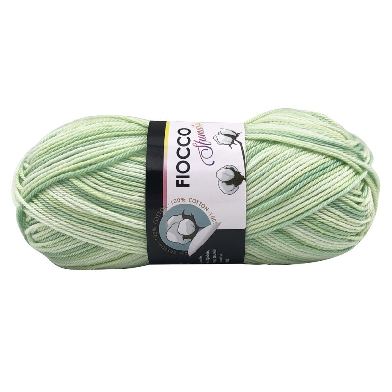 Gomitolo di Cotone "Fiocco Sfumato" Tre Sfere Colore Verde Chiaro 9660 Gomitolo di Cotone "Fiocco Sfumato" Tre Sfere Colore Verde Chiaro 9660