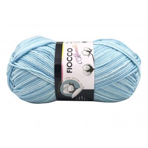 Gomitolo di Cotone "Fiocco Sfumato" Tre Sfere Colore Azzurro 9605