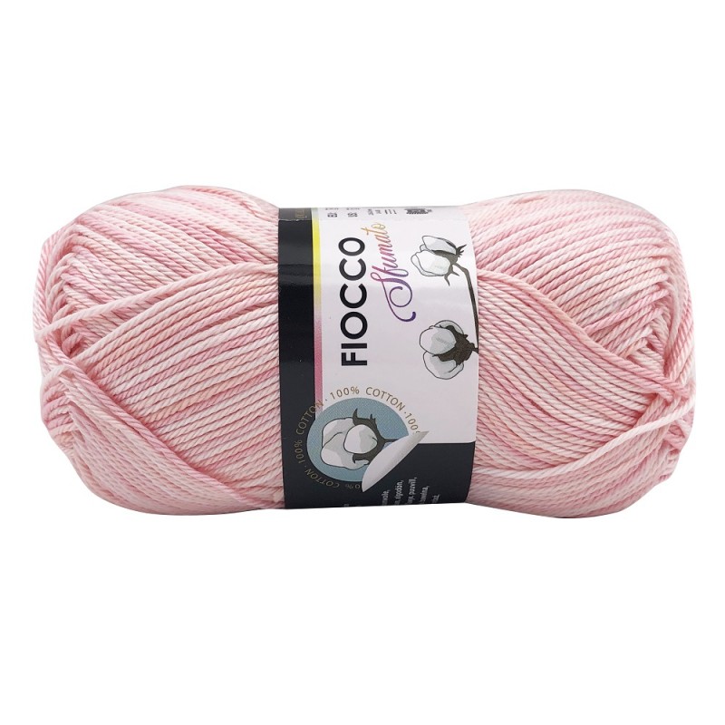 Gomitolo di Cotone "Fiocco Sfumato" Tre Sfere Colore Rosa 9333 Gomitolo di Cotone "Fiocco Sfumato" Tre Sfere Colore Rosa 9333