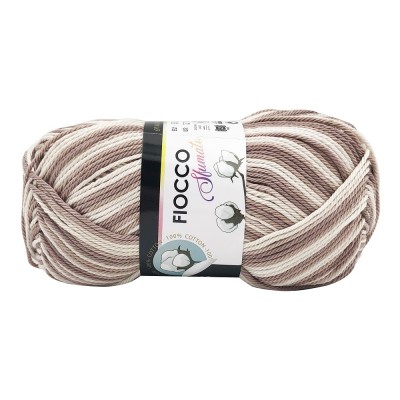 Gomitolo di Cotone "Fiocco Sfumato" Tre Sfere Colore Beige 9067