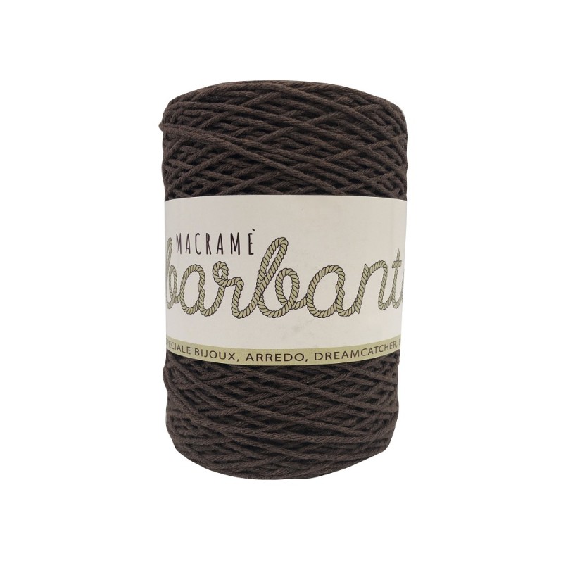 Macramé Cordino in Cotone Naturale per Borse Uncinetto Colore Marrone Macramé Cordino in Cotone Naturale per Borse Uncinetto Colore Marrone