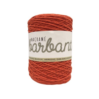 Macramé Cordino in Cotone Naturale per Borse Uncinetto Colore Arancio