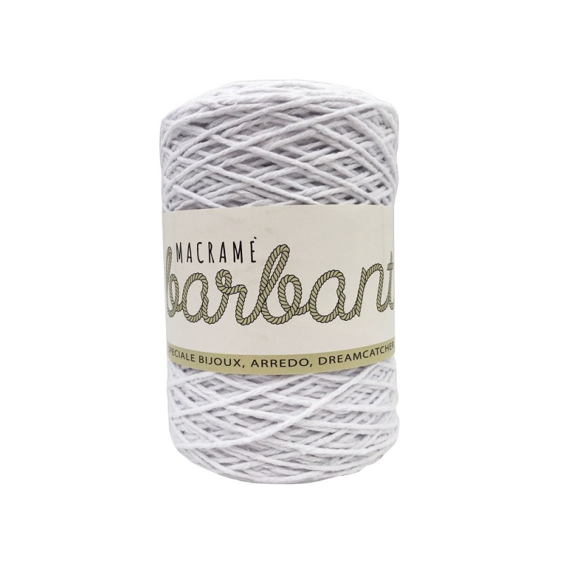 Macramé Cordino in Cotone Naturale per Borse Uncinetto Colore Bianco Macramé Cordino in Cotone Naturale per Borse Uncinetto Colore Bianco