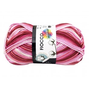 Gomitolo di Cotone "Fiocco Multicolor" Tre Sfere Colore Fucsia Mult. 9340