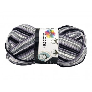 Gomitolo di Cotone "Fiocco Multicolor" Tre Sfere Colore Grigio Nero 9090