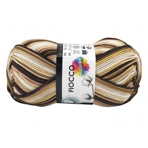 Gomitolo di Cotone "Fiocco Multicolor" Tre Sfere Colore Marrone Mult. 9050