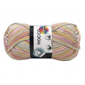 Gomitolo di Cotone "Fiocco Multicolor" Tre Sfere Colore Giallo Mult.9020