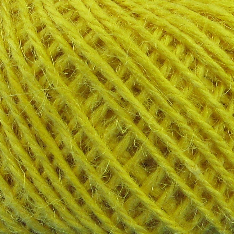 Gomitolo Filato Juta 100% Naturale Tre Sfere Colore Giallo 11 Gomitolo Filato Juta 100% Naturale Tre Sfere Colore Giallo 11