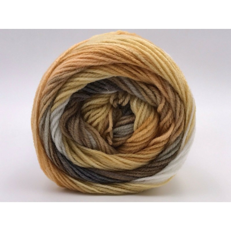 Gomitolo Lana Multicolor "Onda" Tre Sfere Colore Grigio-Giallo 21 Gomitolo Lana Multicolor "Onda" Tre Sfere Colore Grigio-Giallo 21