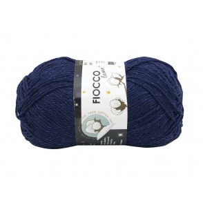 Gomitolo di Cotone "Fiocco Lamé" Tre Sfere Colore Blu 7535