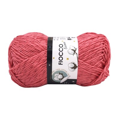 Gomitolo di Cotone "Fiocco Lamé" Tre Sfere Colore Corallo 7320