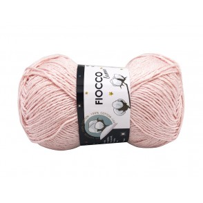 Gomitolo di Cotone "Fiocco Lamé" Tre Sfere Colore Rosa Chiaro 7306