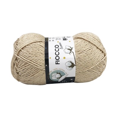 Gomitolo di Cotone "Fiocco Lamé" Tre Sfere Colore Crema 7030