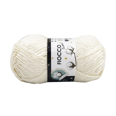 Gomitolo di Cotone "Fiocco Lamé" Tre Sfere Colore Panna 7011