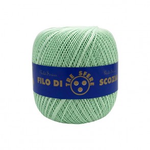 Gomitolo di Cotone N.8 Filo Di Scozia 100 Grammi Uncinetto Tre Sfere Colore Verdino 357