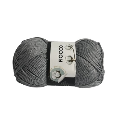 Gomitolo di Cotone "Fiocco" Tre Sfere Colore Grigio 7819