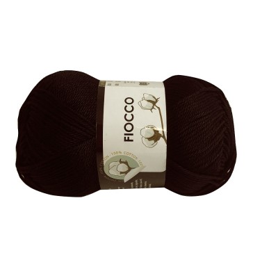 Gomitolo di Cotone "Fiocco" Tre Sfere Colore Marrone 7097