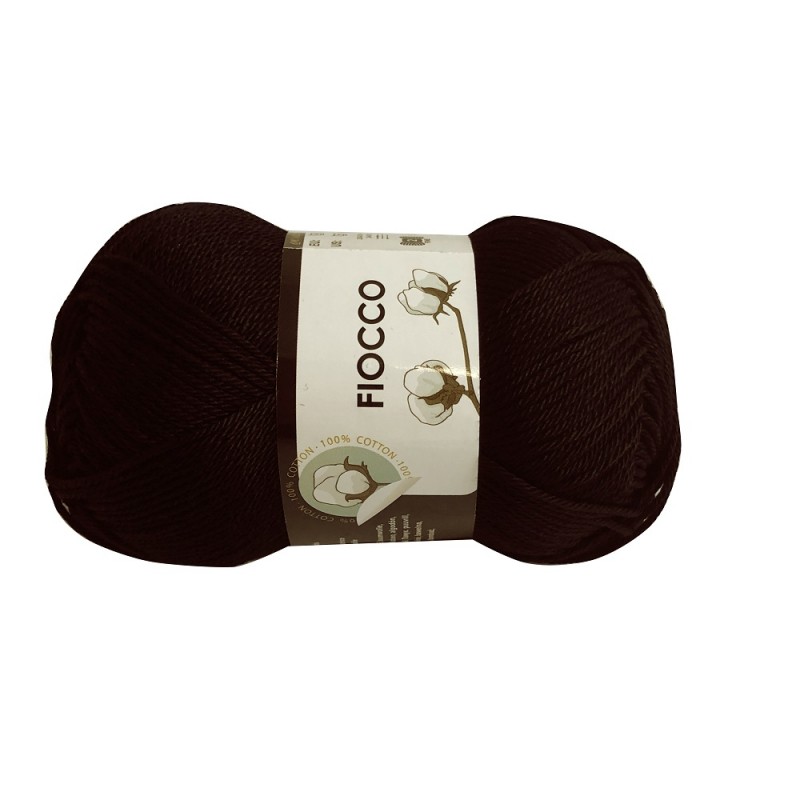 Gomitolo di Cotone "Fiocco" Tre Sfere Colore Marrone 7097