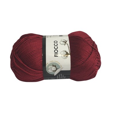 Gomitolo di Cotone "Fiocco" Tre Sfere Colore Bordeaux 7298