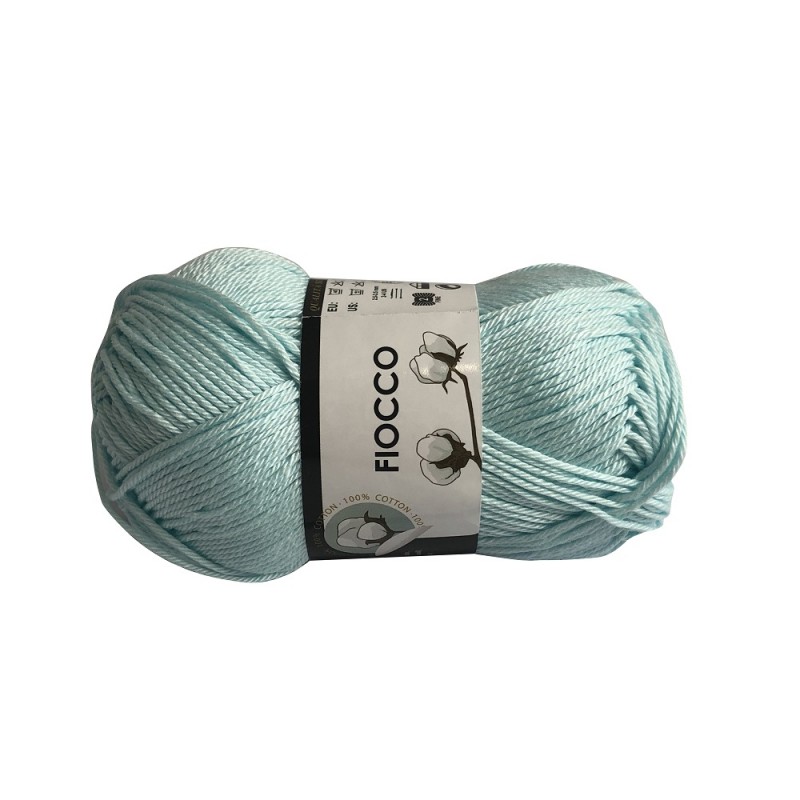 Gomitolo di Cotone "Fiocco" Tre Sfere Colore Verde Acqua 7608