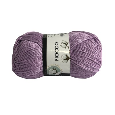 Gomitolo di Cotone "Fiocco" Tre Sfere Colore Lilla 7410