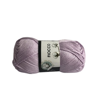 Gomitolo di Cotone "Fiocco" Tre Sfere Colore Lilla Chiaro 7418