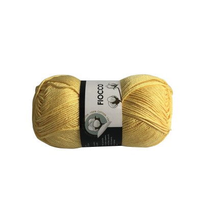 Gomitolo di Cotone "Fiocco" Tre Sfere Colore Giallo 7228