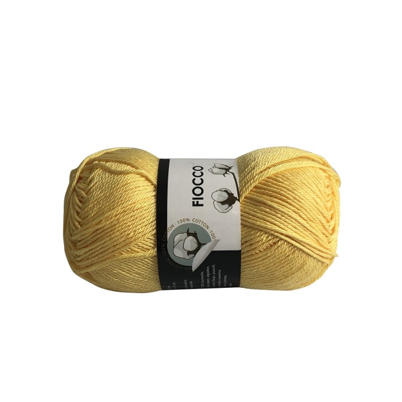 Gomitolo di Cotone "Fiocco" Tre Sfere Colore Giallo 7228