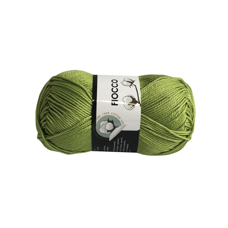 Gomitolo di Cotone "Fiocco" Tre Sfere Colore Verde 7668