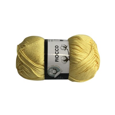 Gomitolo di Cotone "Fiocco" Tre Sfere Colore Giallo 7216