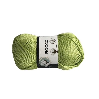 Gomitolo di Cotone "Fiocco" Tre Sfere Colore Verde 7654