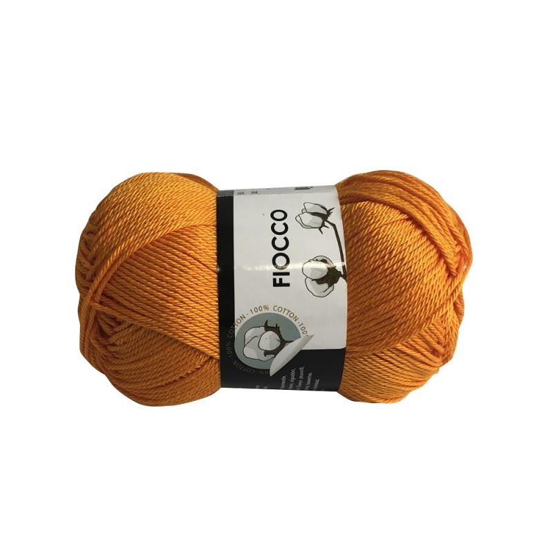 Gomitolo di Cotone "Fiocco" Tre Sfere Colore Arancio 7265 Gomitolo di Cotone "Fiocco" Tre Sfere Colore Arancio 7265