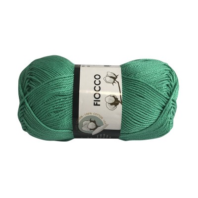 Gomitolo di Cotone "Fiocco" Tre Sfere Colore Verde 7676
