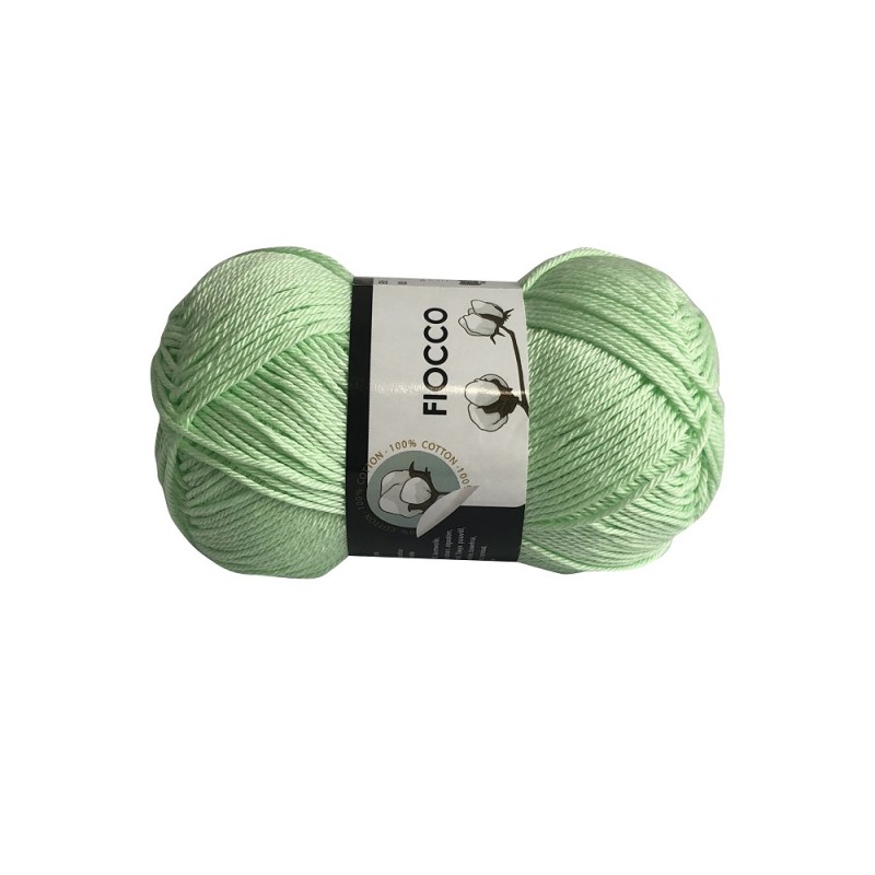 Gomitolo di Cotone "Fiocco" Tre Sfere Colore Verde Mela 7618