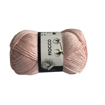 Gomitolo di Cotone "Fiocco" Tre Sfere Colore Rosa Pelle 7306