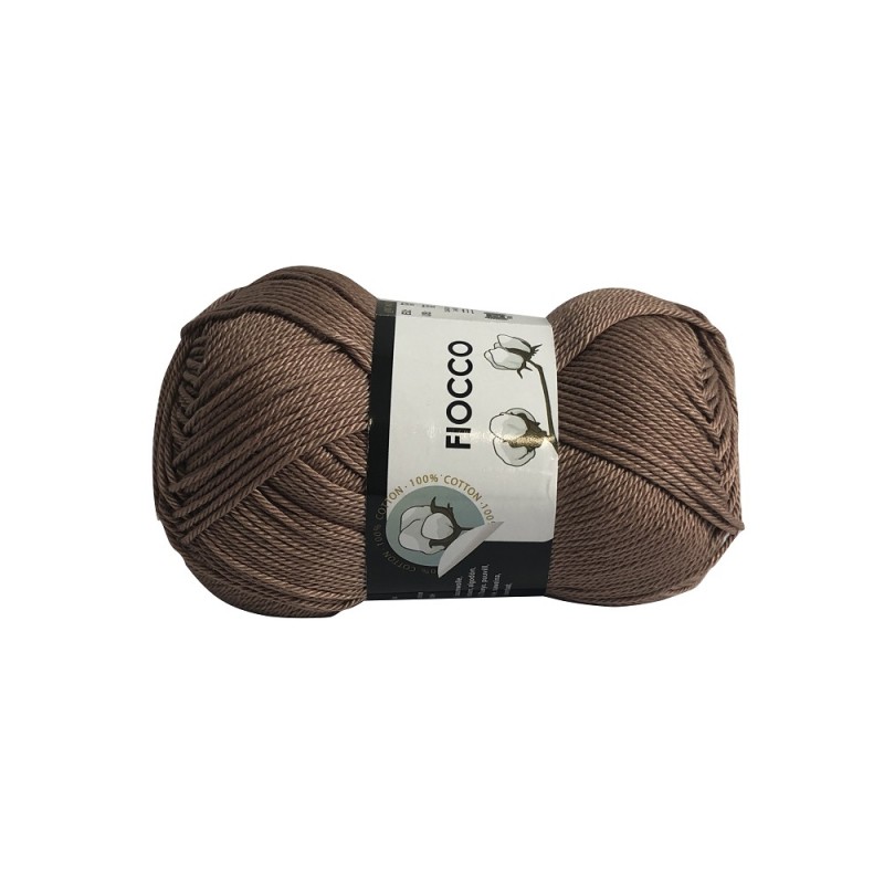 Gomitolo di Cotone "Fiocco" Tre Sfere Colore Marrone Chiaro 7060